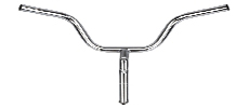 Steel or alloy bmx bike handlebar