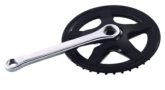 Single steel chainring with cotterless