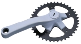 Single steel chainring with cotterless