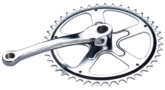 Single steel chainring with cotterless