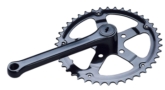 Single steel chainring with cotterless