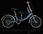 double seat folding bike