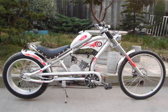 motorized chopper bike
